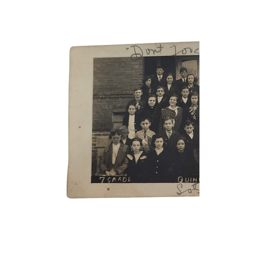 Quincy Florida High School postcard SEVENTH GRADE ROOM 1913 black white photo