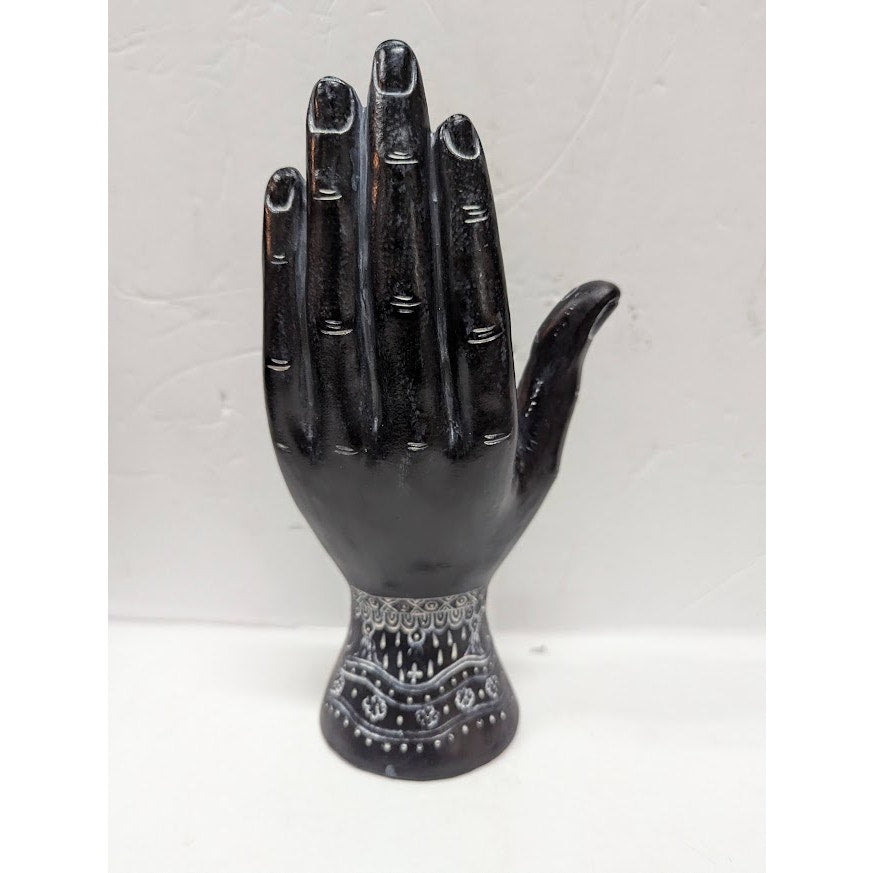 Hand Hamsa Evil Eye Decor 9.5 Inch Astrology Spiritual Art Sculpture