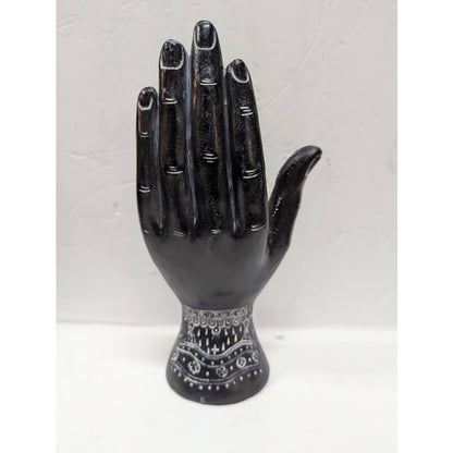 Hand Hamsa Evil Eye Decor 9.5 Inch Astrology Spiritual Art Sculpture