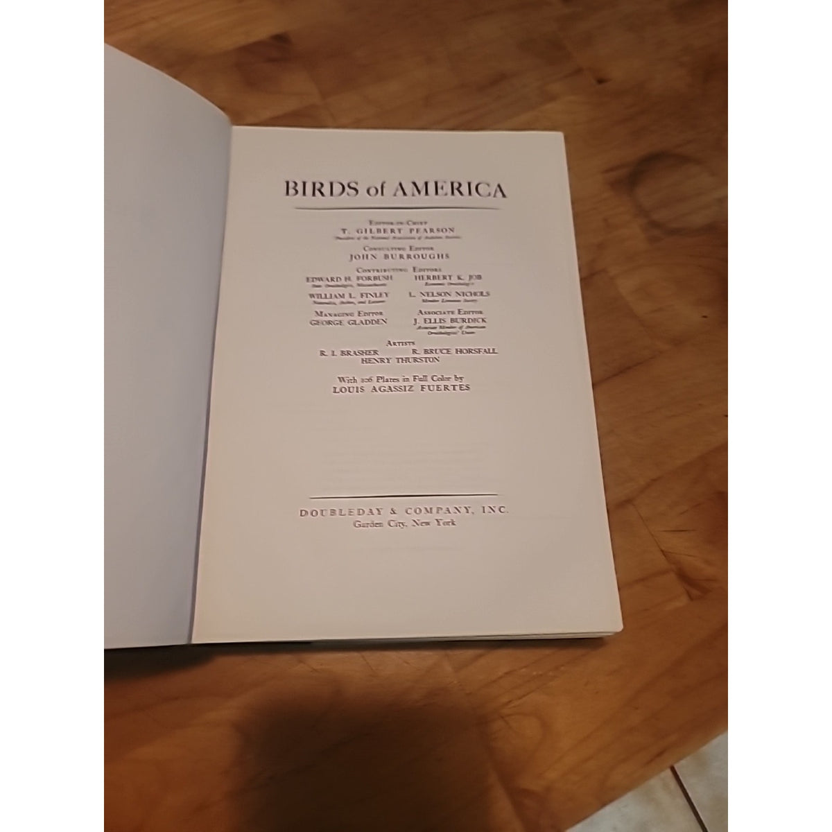Excellent 1936 BIRDS OF AMERICA c/ Louis Agassiz Fuertes Plates all 3 Vols in 1