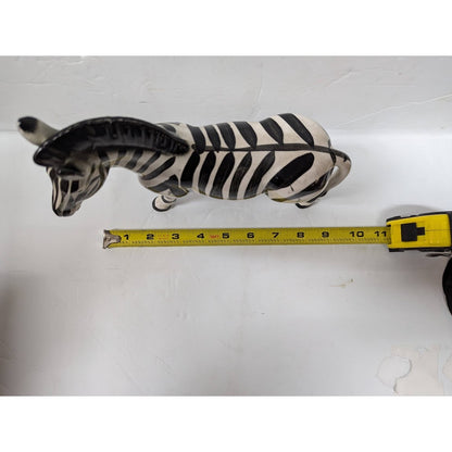 Vintage Ceramic Zebra Figurine Made in Japan Hand Painted 9" collectible NICE