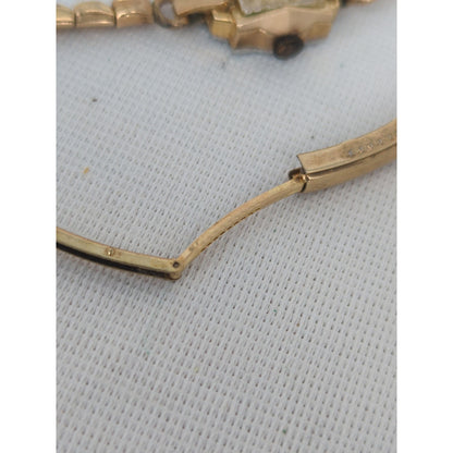 Vintage 1957 Bulova Ladies Cocktail Watch 10K RGP Gold Tone Art Deco untested