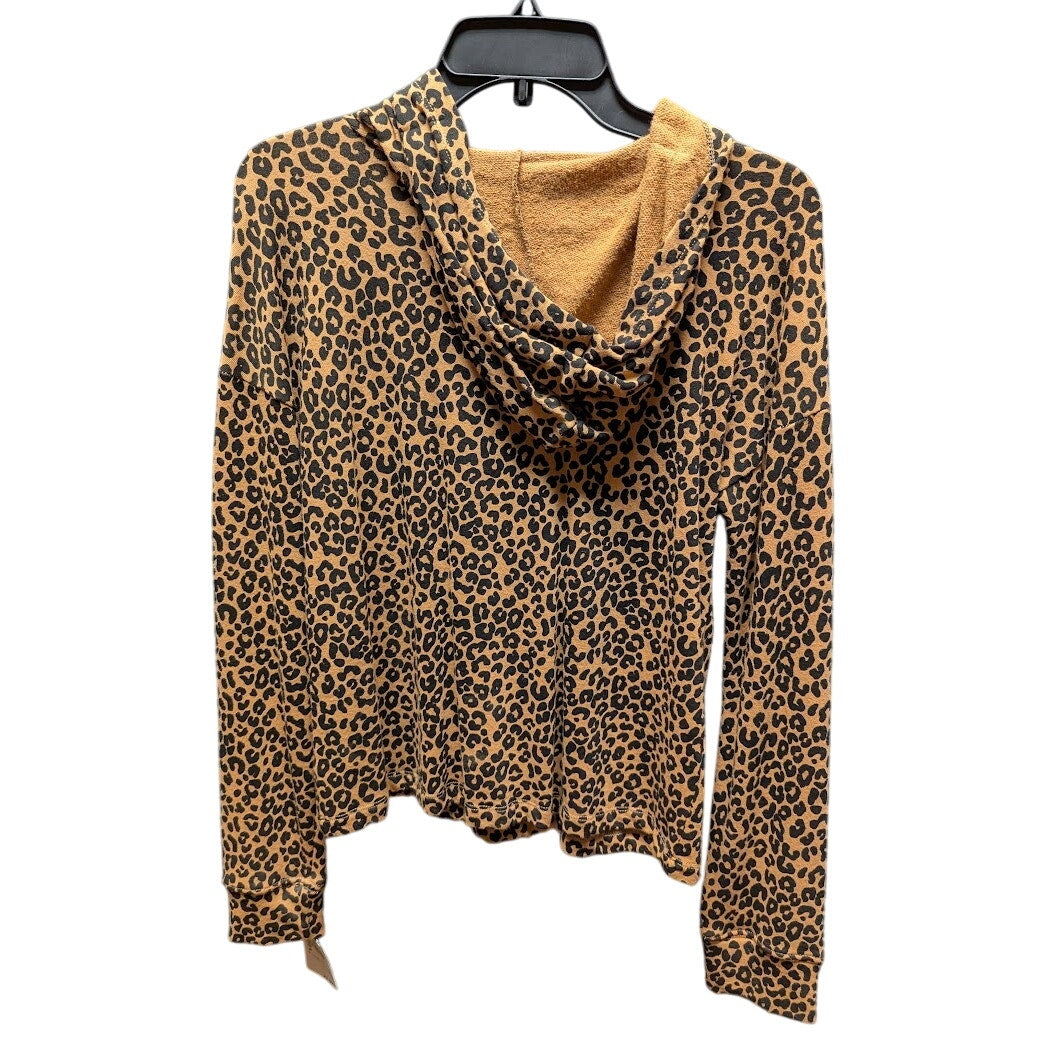 NEW Harper Canyon Girls Leopard Print Lightweight Pullover Hoodie Sweatshirt Top