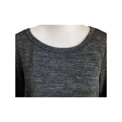 Forgotten Grace Brushed Hacci Pullover Tunic Top Sz LARGE in Dark Charcoal NWT