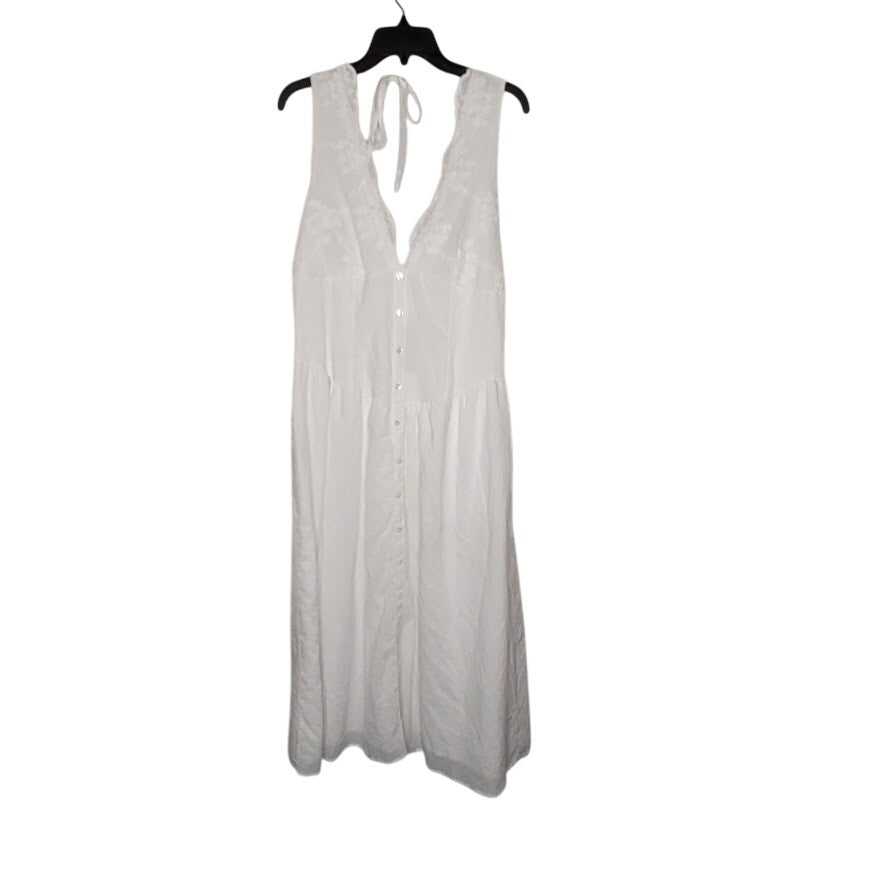 Wild Fable White Embroidered Lace VNeck Halter Maxi Dress NWT Size XL Resortwear