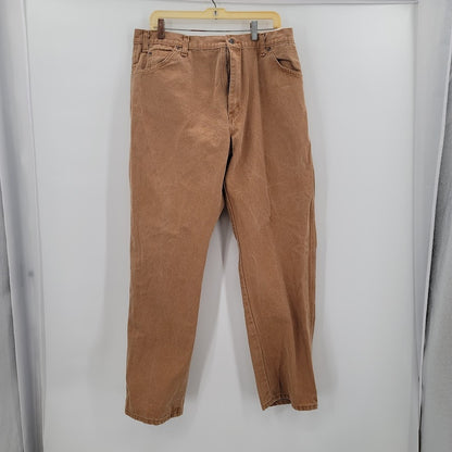 Dickies Stretch Denim Relaxed Fit Straight Leg Carpenter Pant Tan 38 X 32
