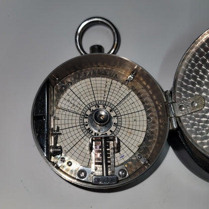 Controlex SA Swiss Night watch Time code clock 1920 Metal partial leather case