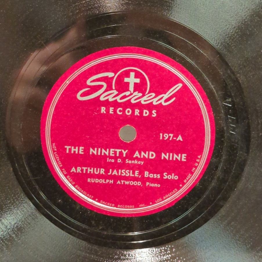 Shellac Disc Vintage 78 Record LP Album Disc Shellac Vinyl Arthur Jaissle Gospel 19 ...