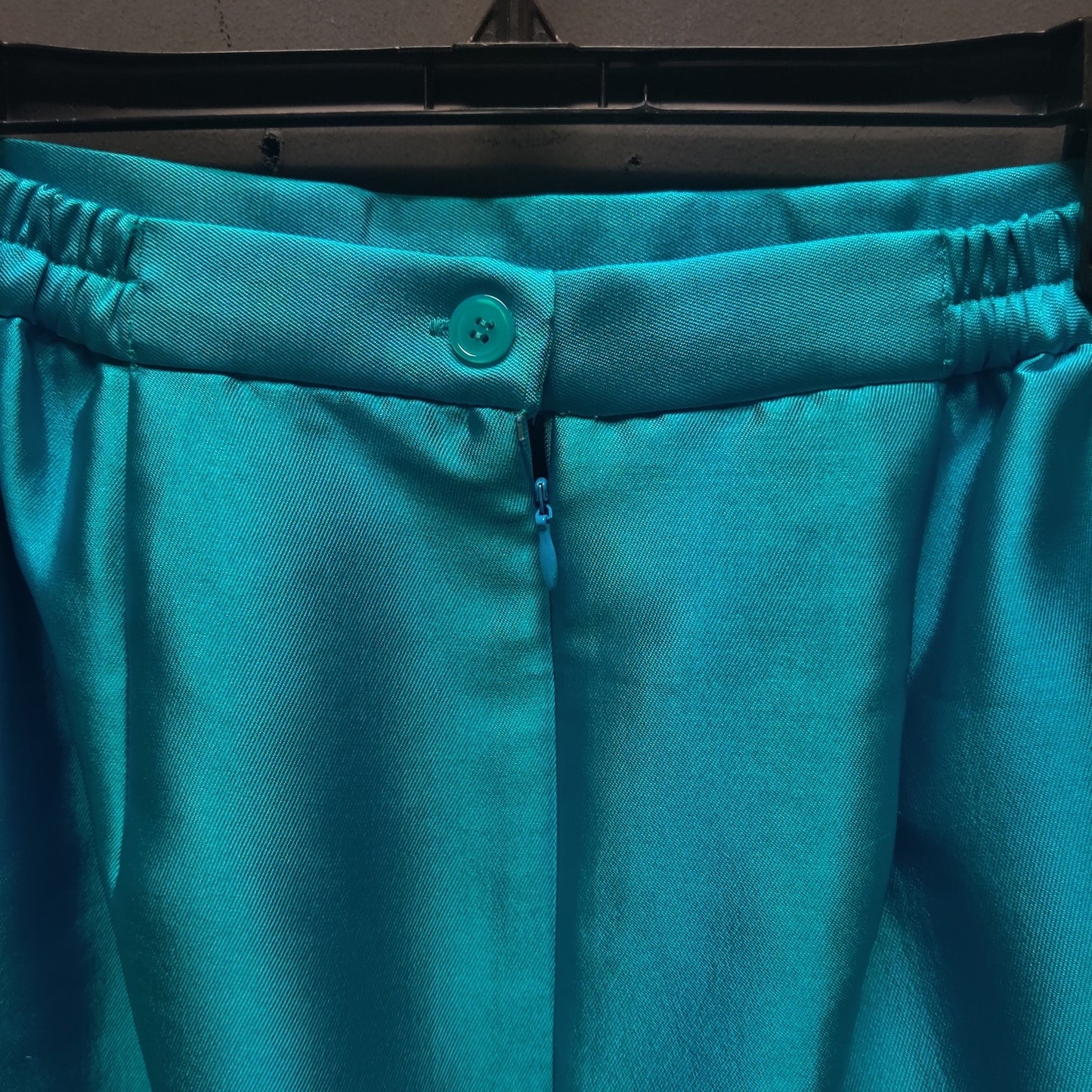 EY Boutique Teal Skirt Suit 16 Turquoise Grommet Edgy Y2K Power Dressing