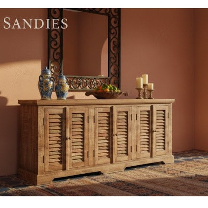 Secondhand Sandies: Vintage Rustic Shutter Door Sideboard Buffet Solid Wood Console Large