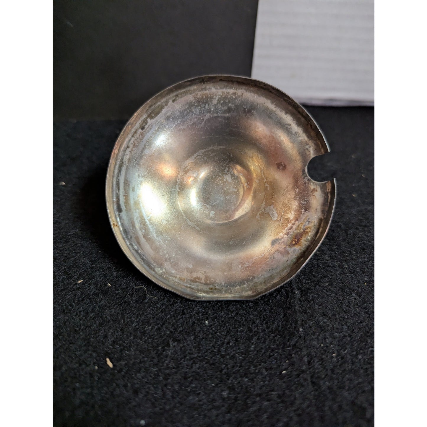 Vintage Antique Silver on Copper Lidded Sugar Bowl Condiment Pot