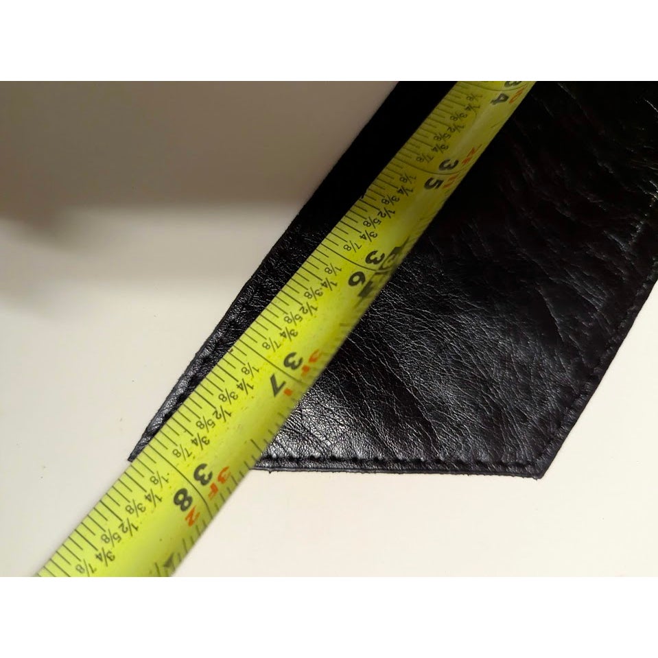 Vintage 3" soft leather black belt Cinch adjustable 1980s glam