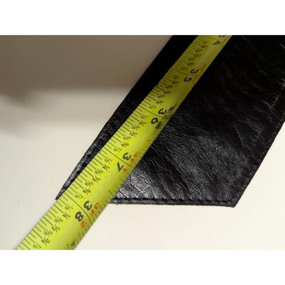 Vintage 3" soft leather black belt Cinch adjustable 1980s glam