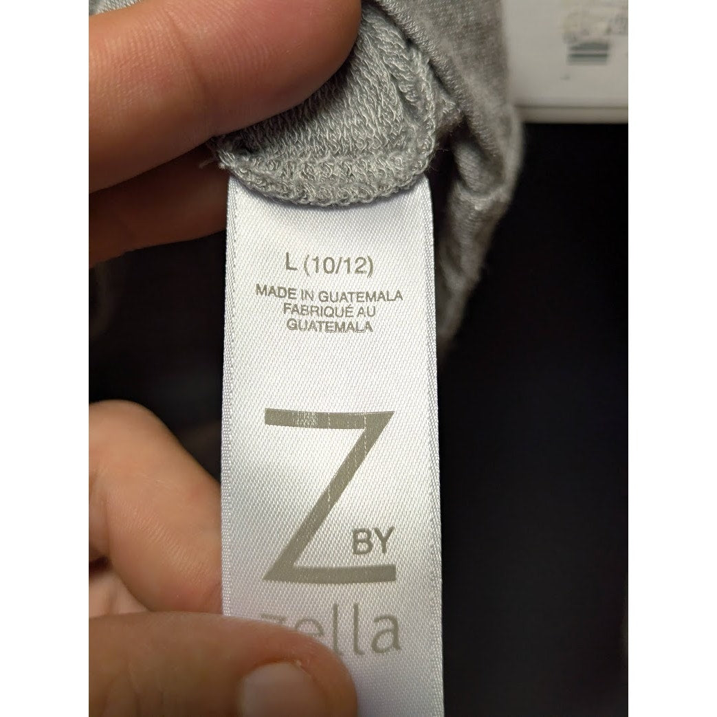 Girls Z By Zella Size Large 10/12 Gray Hoodie Tie Front Sweater Activewear Gym