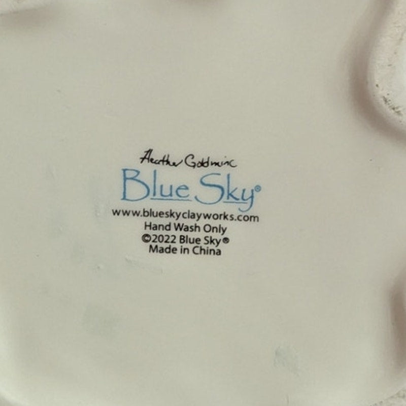 Blue Sky Claywork Blue Octopus Ceramic Teapot Polka Dot Nautical Coastal Novelty