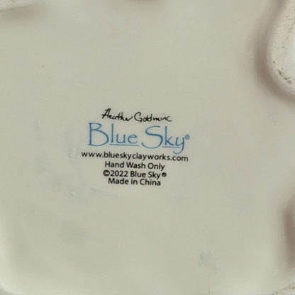 Blue Sky Claywork Blue Octopus Ceramic Teapot Polka Dot Nautical Coastal Novelty