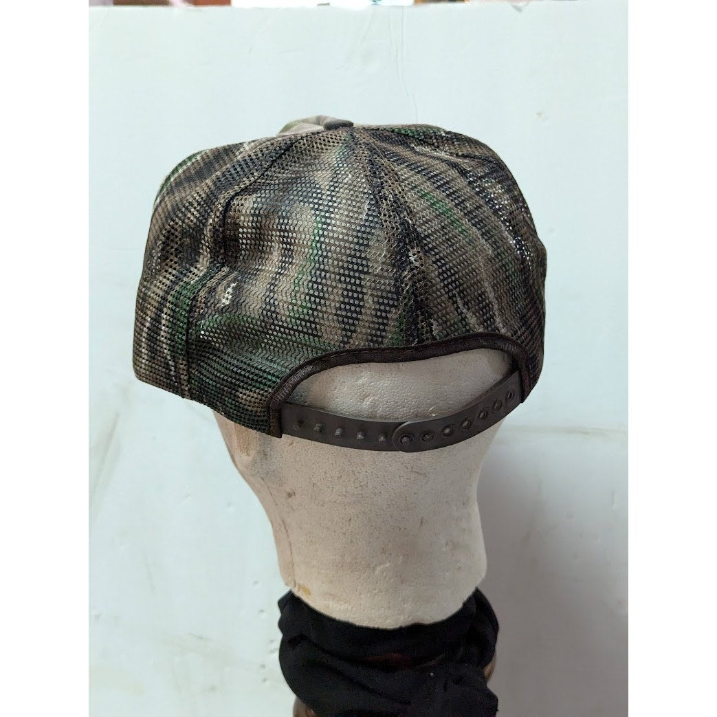 VINTAGE Snap Back USA Camo Wakulla Bank  Adjustable TRUCKER Hat Mesh Foam Cap