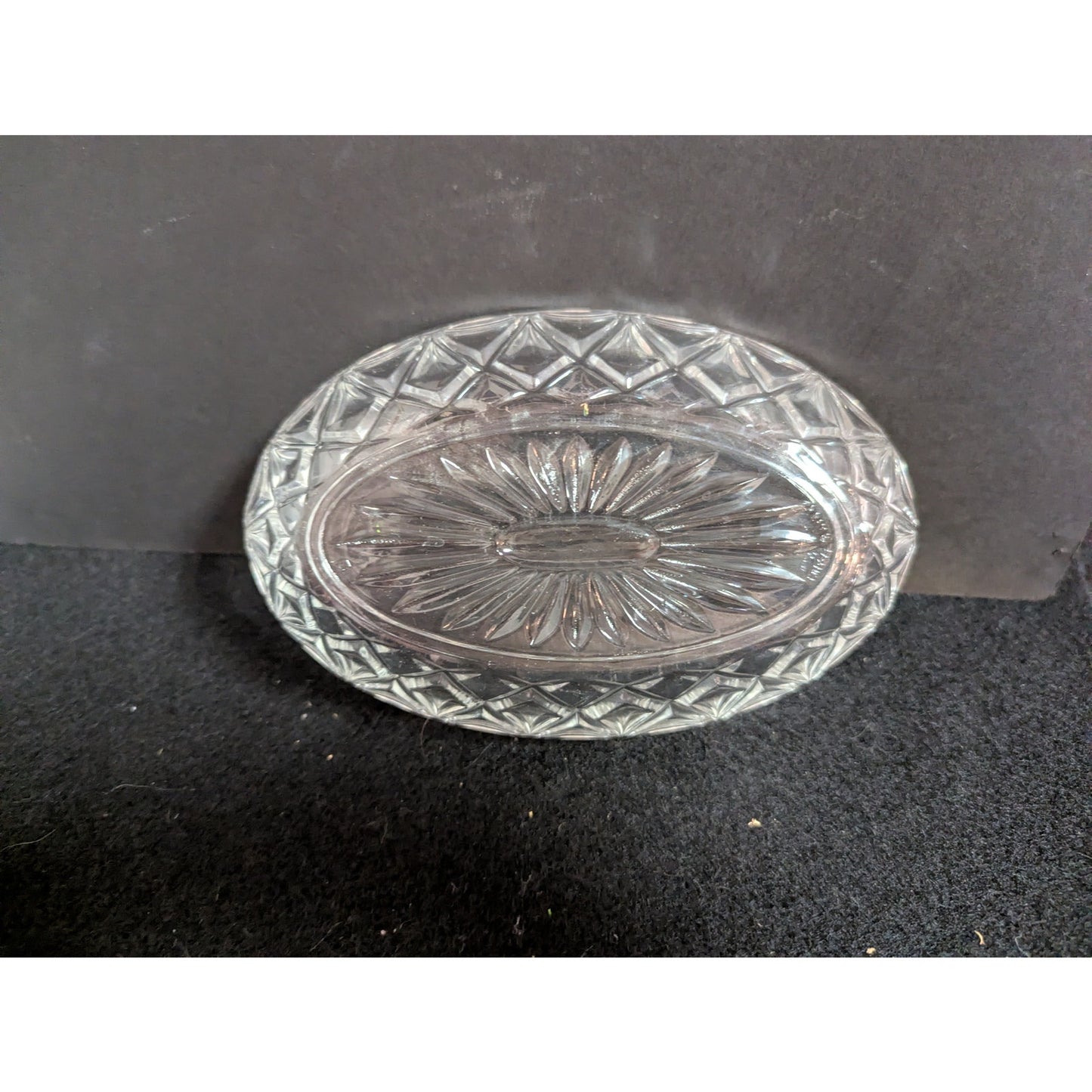 Vintage Cut Glass & Pierced Silverplate Relish Dish Set