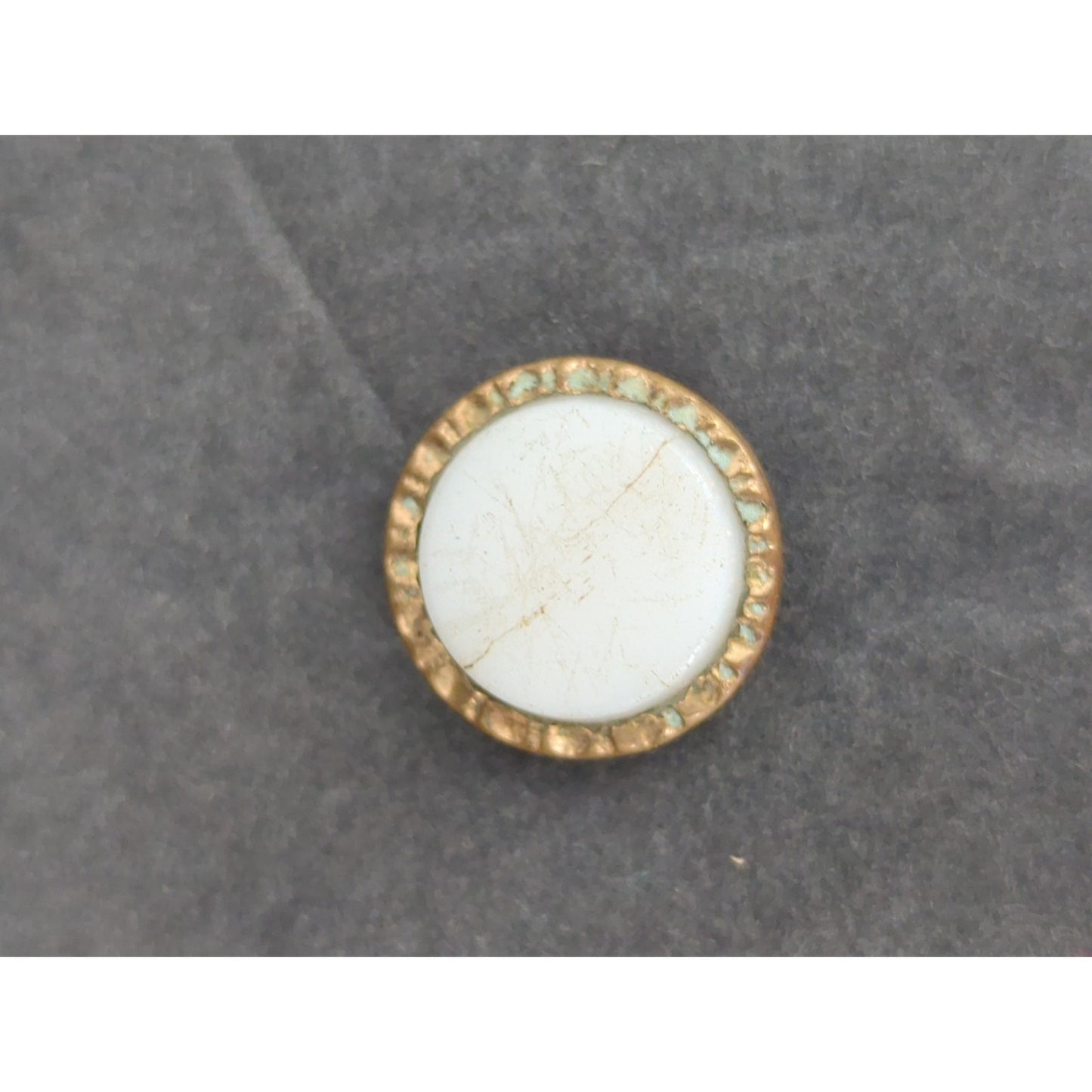 LOT L of 10 Antique Vintage Victorian Brass Mixed Materials Buttons ESTATE FIND