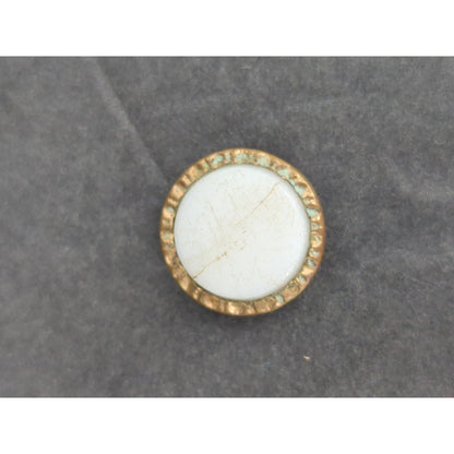LOT L of 10 Antique Vintage Victorian Brass Mixed Materials Buttons ESTATE FIND