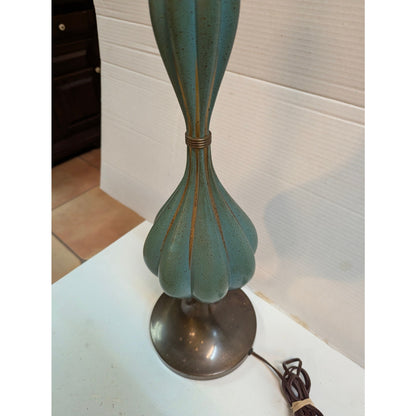 Vintage Mid Century Modern Rembrandt 926 Brass Table Lamp Teal Blue MCM Genie