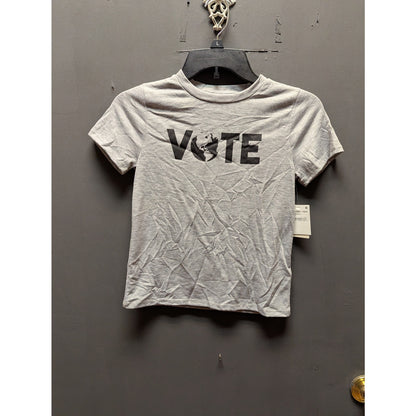 Tucker + Tate Gray & Black Graphic Short Sleeve T-Shirt Size 7 NWT Kids VOTE