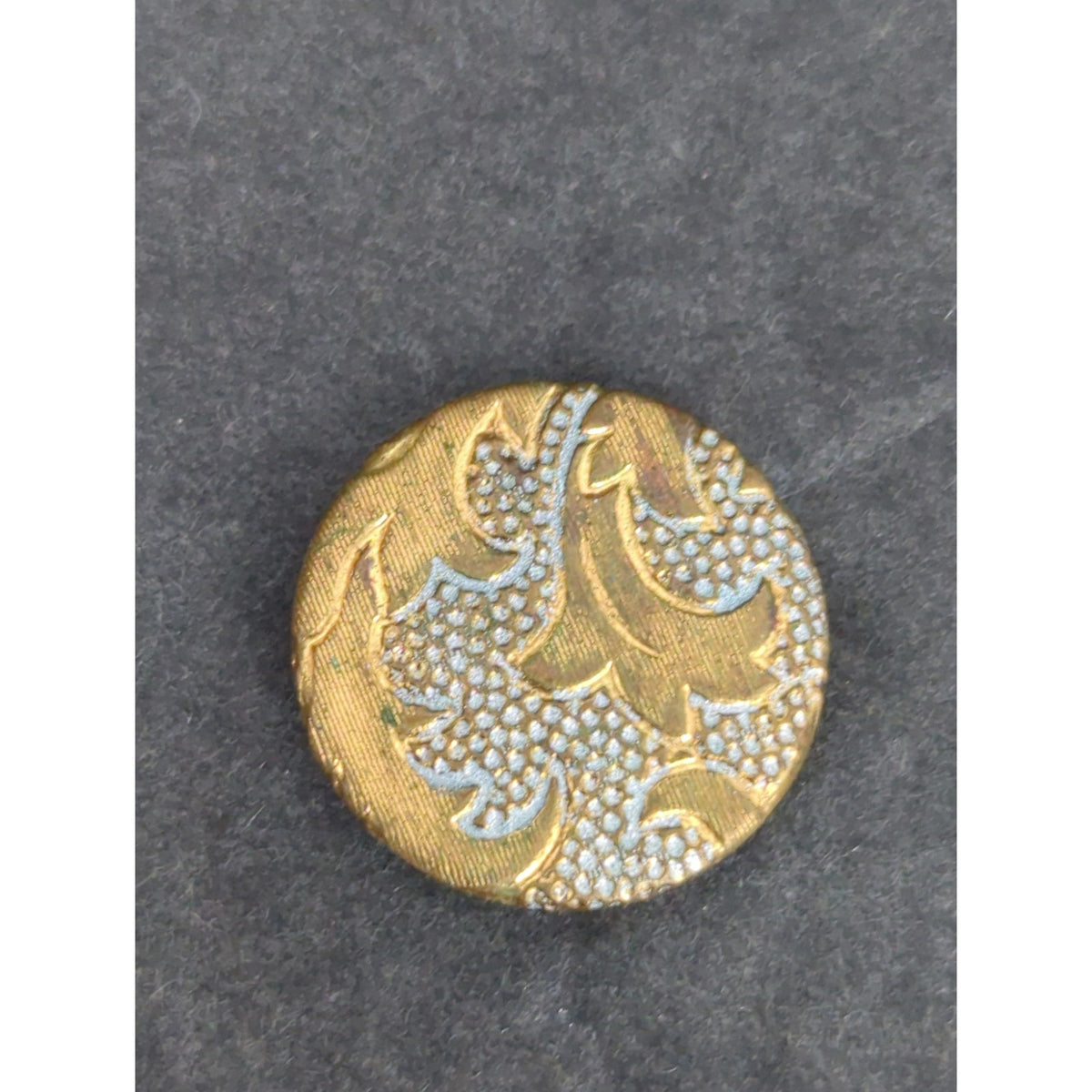 LOT T of 10 Antique Vintage Victorian Brass Mixed Materials Buttons ESTATE FIND
