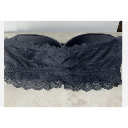 Spanx Women Size SMALL Bra Bandeau Blue Lace Wireless Undetectable