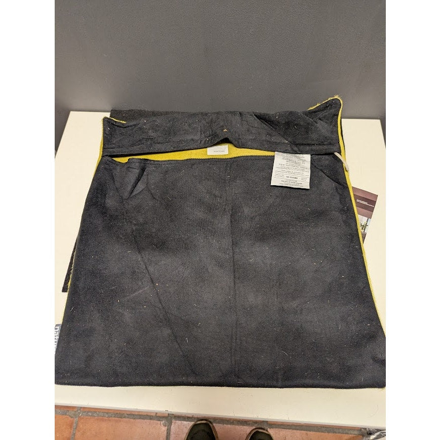 LOT of 2 Natural Brand 100% Dyed Cowhide Pillow Case Cover Yellow & Black NEW
