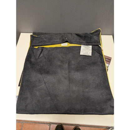 LOT of 2 Natural Brand 100% Dyed Cowhide Pillow Case Cover Yellow & Black NEW