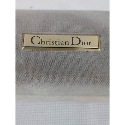 Vintage Christian Dior Bulova Watch Box Velvet Taupe Luxury Designer Case