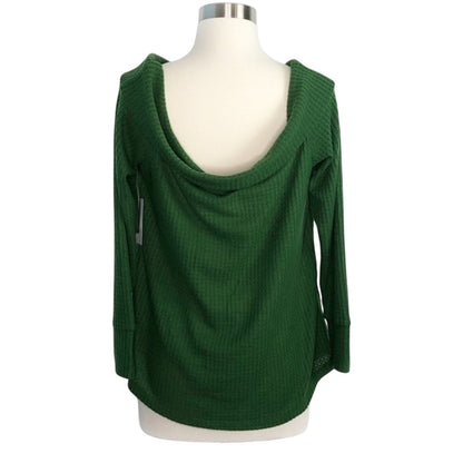NWT BP. Pullover Green Sweater Drapey Neck Long Sleeves Size Large