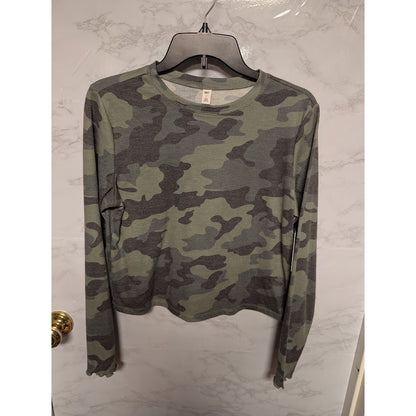 NEW Bp. green army camoflage thermal top shirt long sleeve crew neck size Large