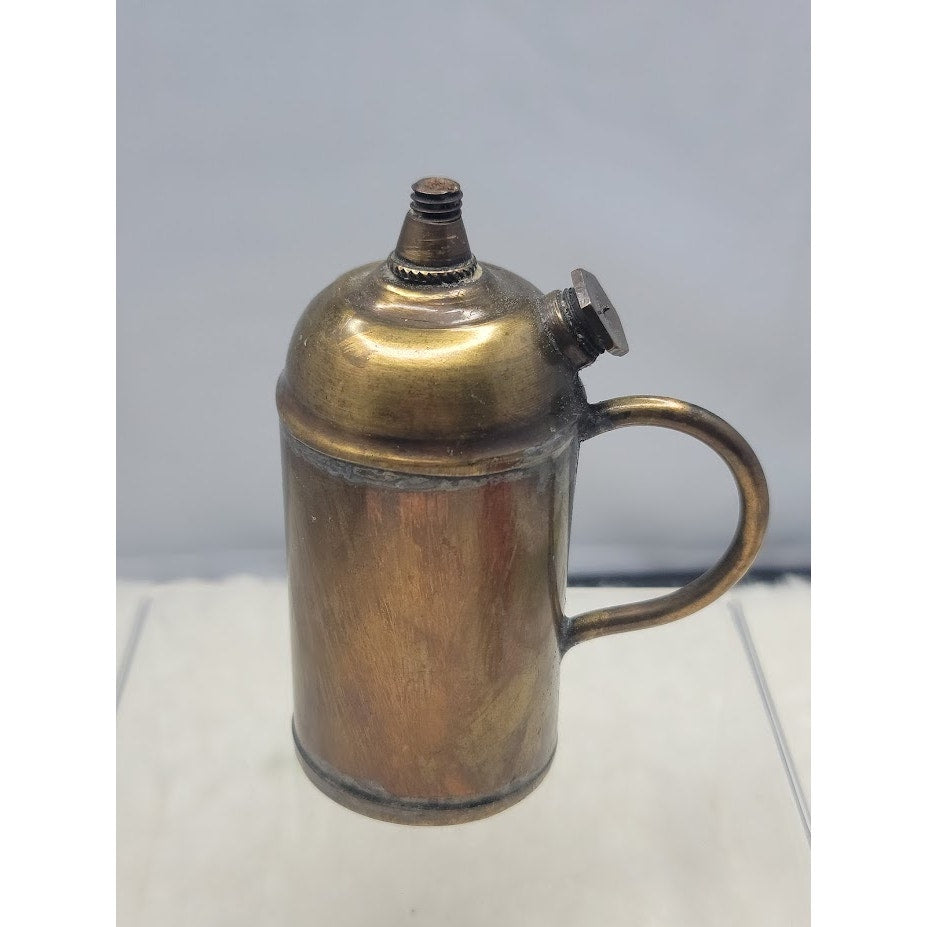 Antique Brass Table Lighter Tankard Handle Style Industrial Steampunk Nautical