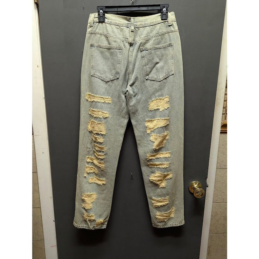 Supermade Retro Jeans Distressed Streetwear 29" x 29" y2K Lady Guadalupe