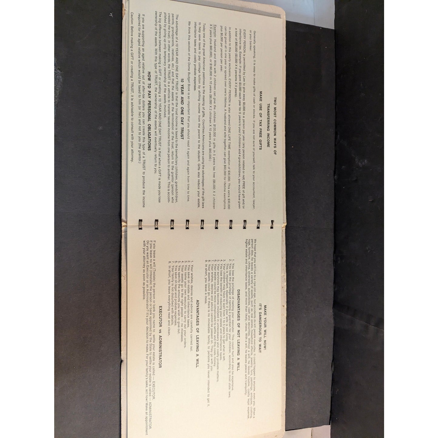 Vintage Dome Simplified Home Budget Book Spiral Bound Accounting Ledger Ephemera
