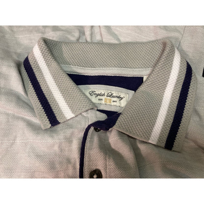 English Laundry Men's Polo Shirt Medium Light Gray NWT Collar Short Sleeve