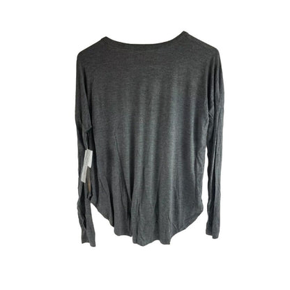 Sweet Romeo Shirt Women's large casual Gray Thumbhole Long Sleeve Stretch NWT!