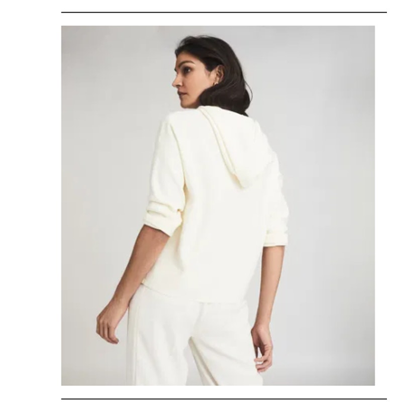 REISS Frankie Oversized Hoodie Size Large Gold button 1/4 Long Sleeve $320 NEW