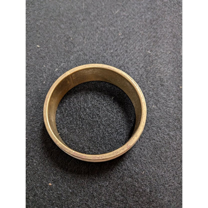 Vintage Brass and Horn bangle bracelet Cream goldtone