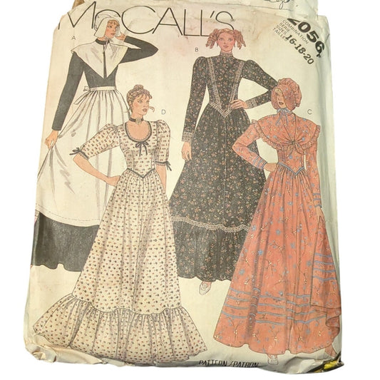 Vintage Sewing pattern McCall's 2056 Size 16 18 20 dress Prairie Cottagecore
