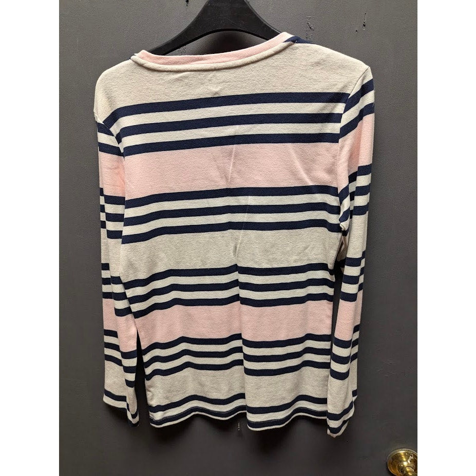 Vintage Tommy Hilfiger Size Large Preppy striped Top Long sleeve round neck