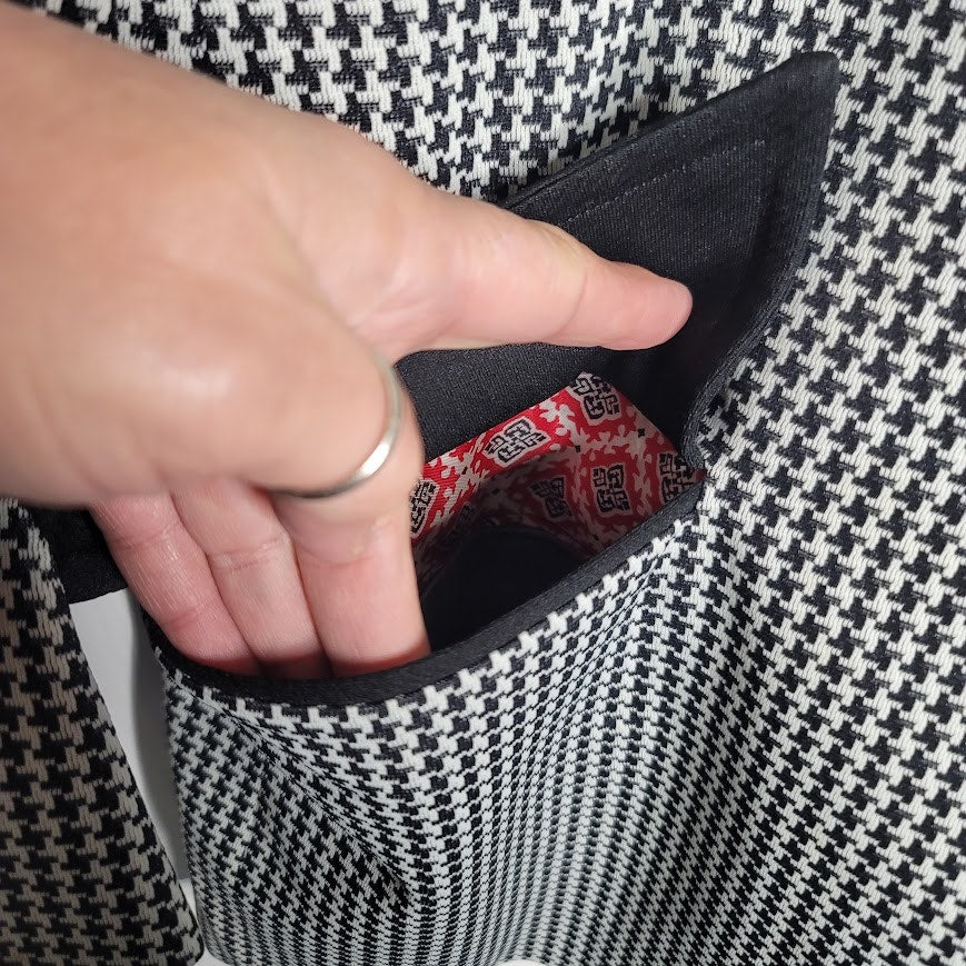 Vintage Storrs Schaefer Cinncinati Houndstooth 70's Poly Rockabilly Blazer 42R