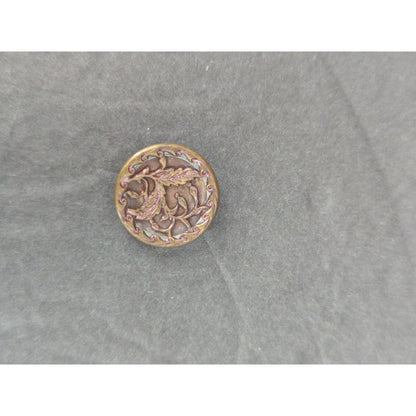 LOT C of 10 Antique Vintage Victorian Brass Mixed Materials Buttons ESTATE FIND