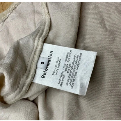 Reformation Cream New Ross Velvet Camisole Ivory Small Tank Top/Camisole cream