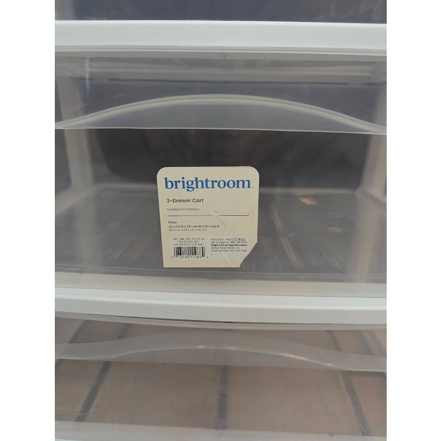 SECONDHAND SANDIES: 3 drawer clear plastic organizer stowaway dresser chest