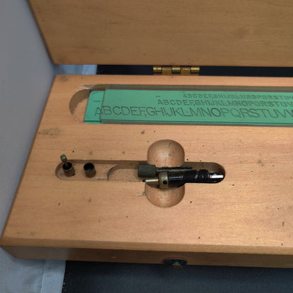 Vintage Keuffel Esser K&E Doric Lettering Set 8935 Technical Drafting Tool Case