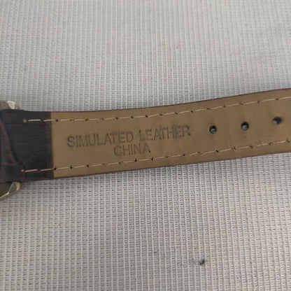 Vintage Quartz Stainless Steel Simulated Leather Watch Steampunk Repair/Parts