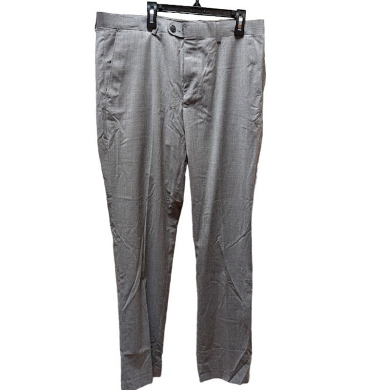 Vince Camuto Size 34" waist 40" Inseam Mens Flat Front Gray Wool Dress Pants