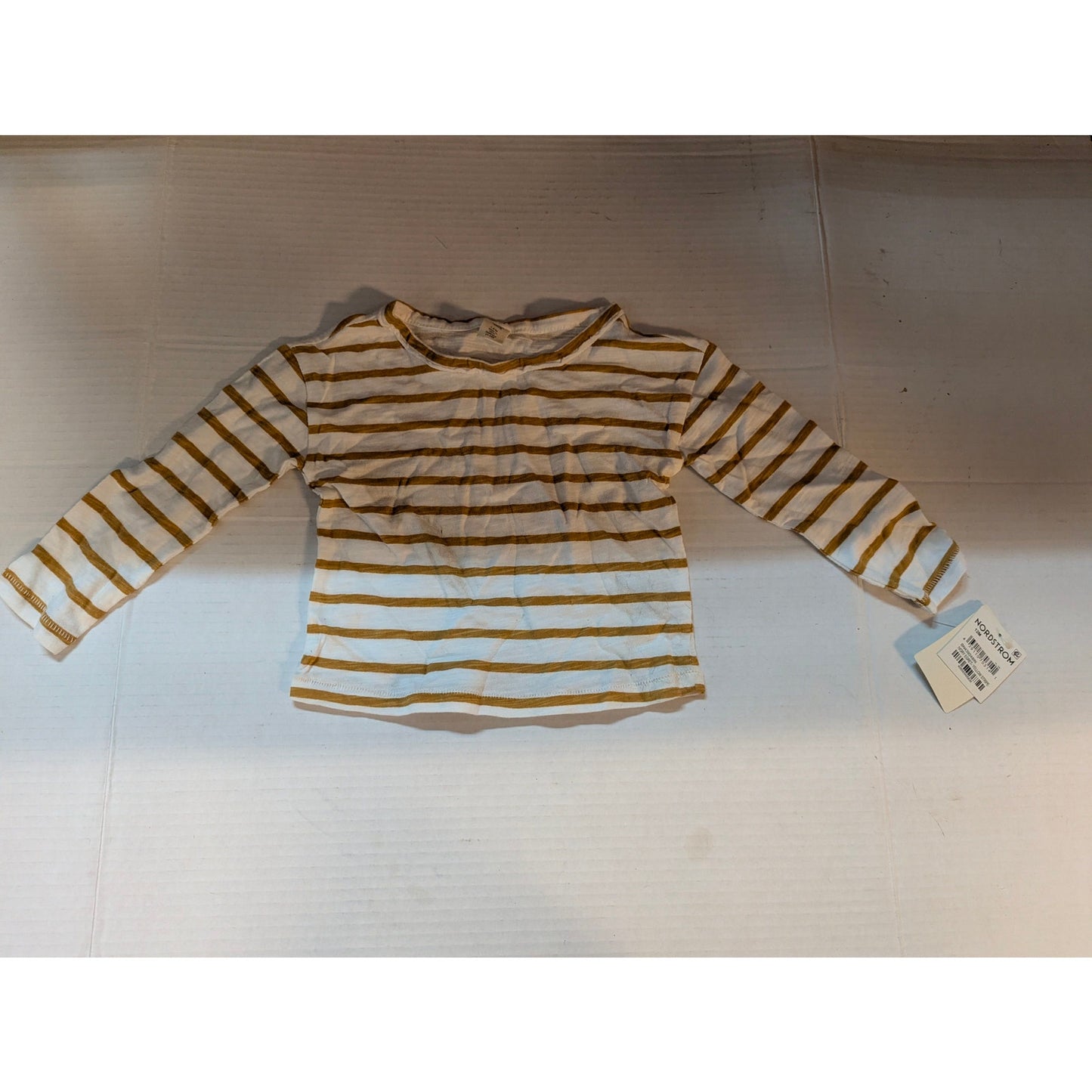 Tucker + Tate Baby Girls Brown White Striped Long Sleeve Shirt 12 Months NWT